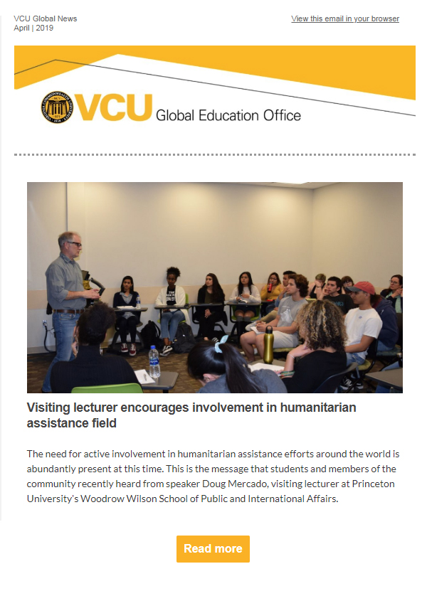 VCU Global Newsletter April 19