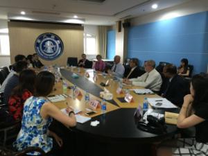 Deans meeting with China educators during FDS